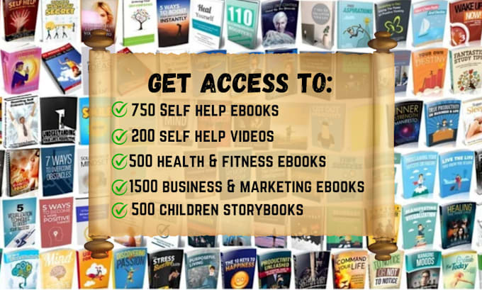 Gig Preview - Provide 750 self help ebooks with private label and master resell rights