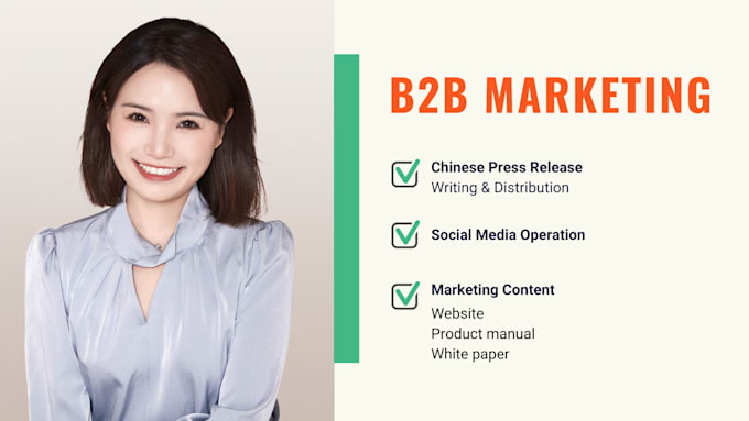 Gig Preview - You b2b marketing expert in china