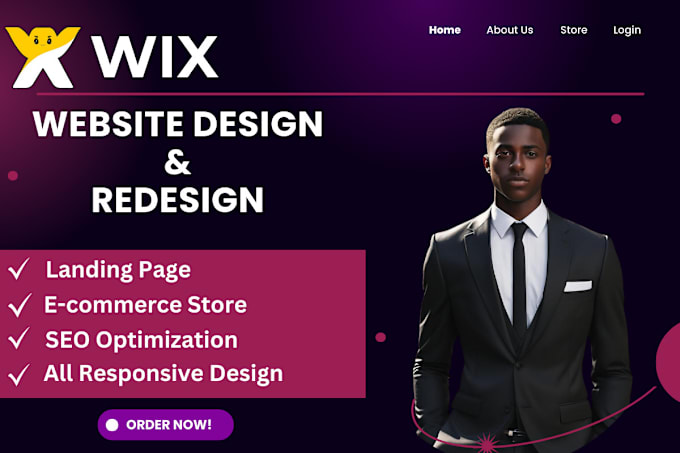 Gig Preview - Develop wix website design wix studio wix 3d animated website clone wix fix wix