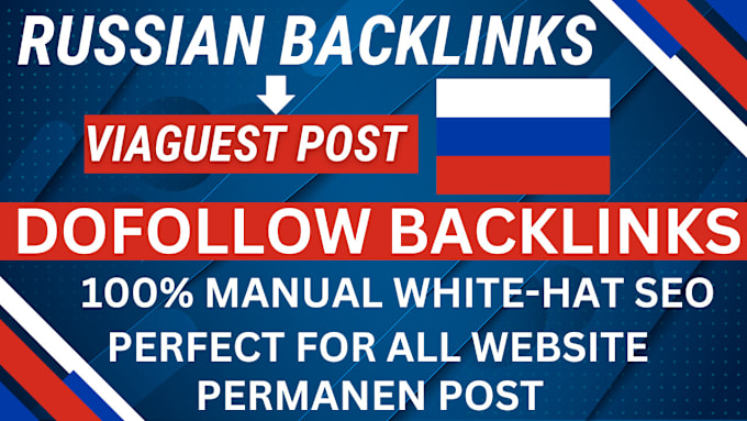 Gig Preview - Get powerful russian backlinks dofollow via guest posting