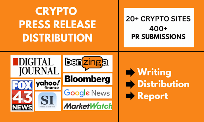 Gig Preview - Do crypto press release distribution provide pr distribution top crypto websites