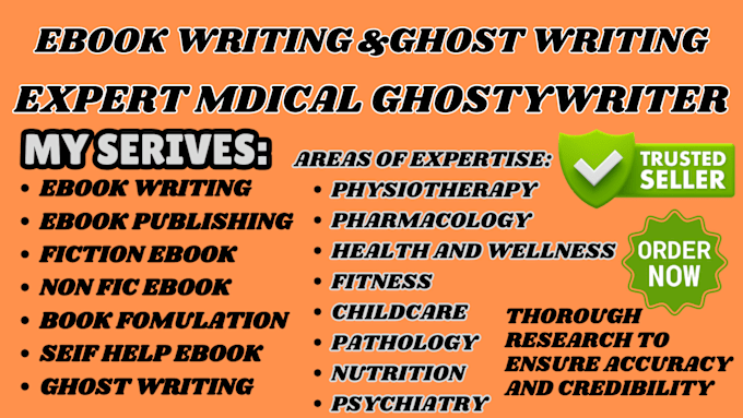 Gig Preview - Be your medical ebook writer or health ebook ghostwriter