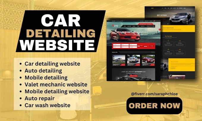 Gig Preview - Car detailing , auto detailing, mobile detailing, car valet mechanic website