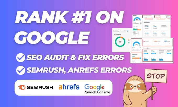 Gig Preview - Do website technical SEO audit and fix ahrefs or semrush errors