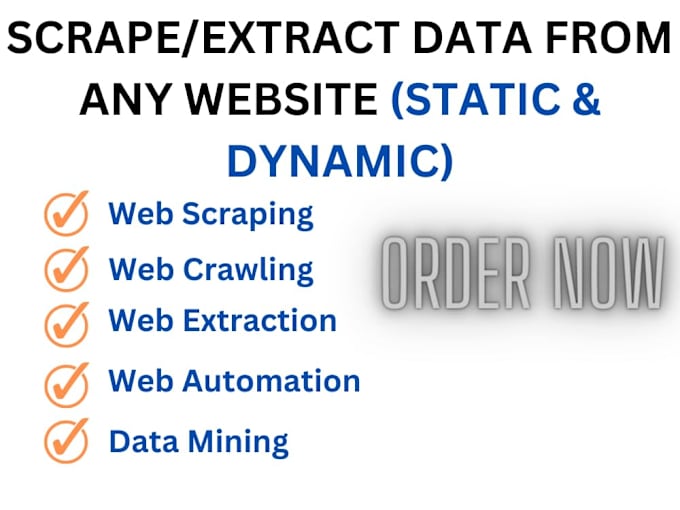 Bestseller - do web scraping, web crawling, web extraction, data mining and web automation