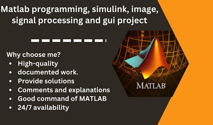 Gig Preview - Do your fast matlab coding, simulink, app designer, image and signal processing