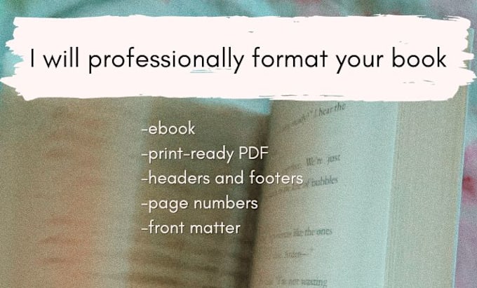 Gig Preview - Professionally format your book