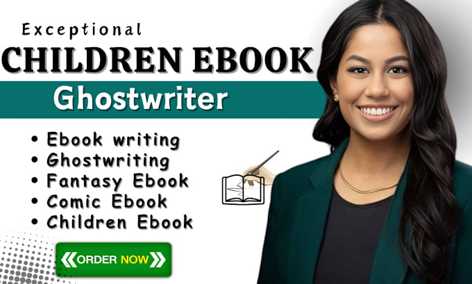 Gig Preview - Be your ebook ghostwriter, children comics book coloring book design createspace