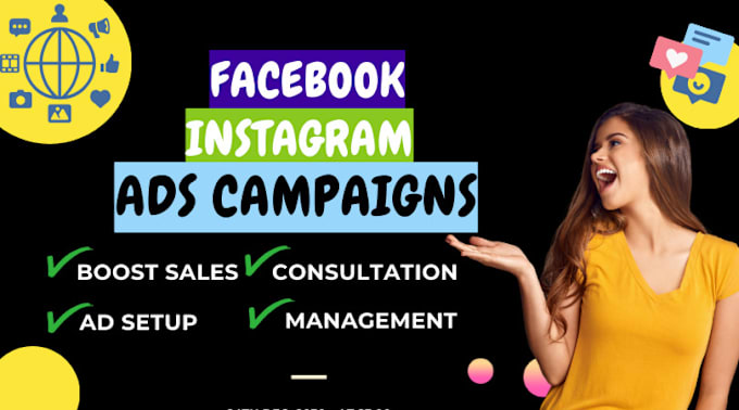 Gig Preview - Setup insta facbook ads campaigns, fb ads, fb ads manager