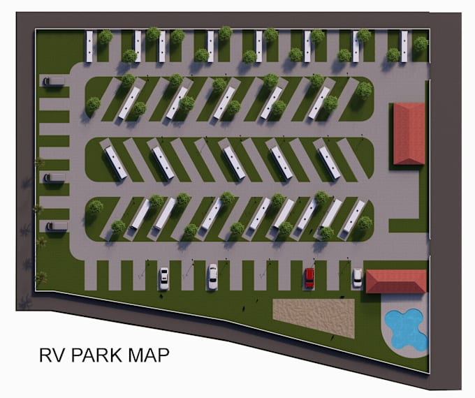 Gig Preview - Design rv park resort, campground, resort map