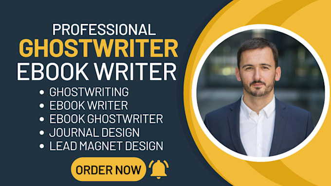 Gig Preview - Ghostwrite 30k words ebook writing book writer journal design lead magnet design