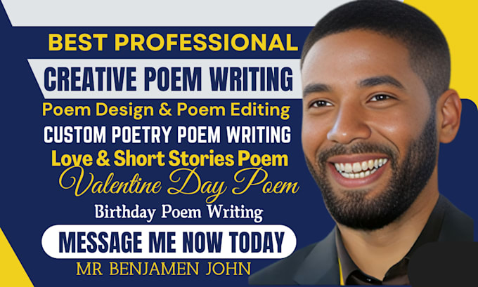 Gig Preview - Write a sweet poem, poetry, love poem, valentine poem, short story, prose poem