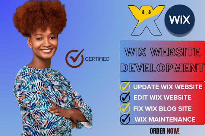 Gig Preview - Wix website redesign, update wix, edit wix website, wix blog, wix maintenance