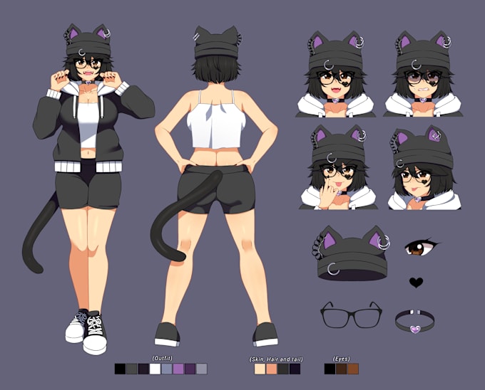 Gig Preview - Draw amazing reference sheet with anime style