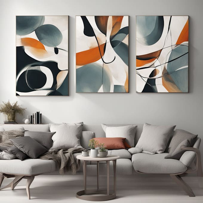 Gig Preview - Create abstract art design and stylish canvas wall art