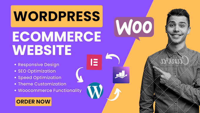 Gig Preview - Design wordpress website, ecommerce website using woocommerce