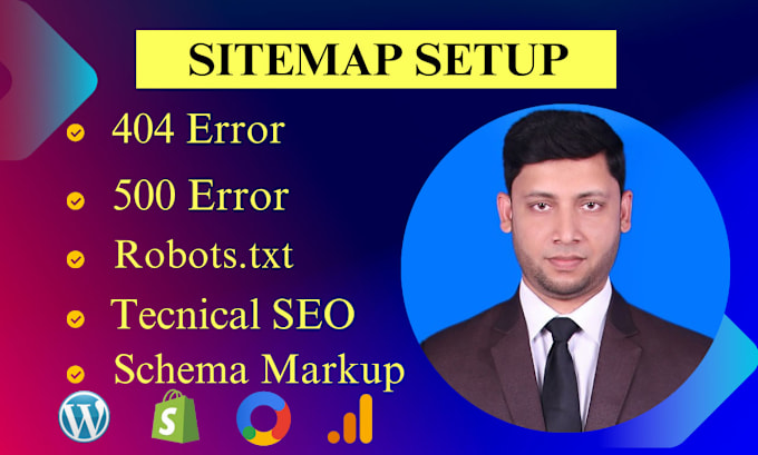 Gig Preview - Setup professionally your sitemap and 404 error