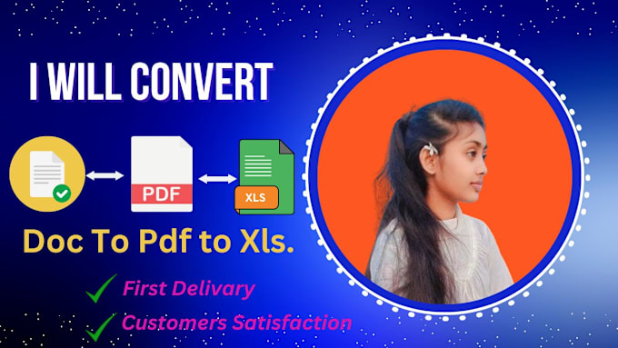 Gig Preview - Do convert your doc to PDF to xls