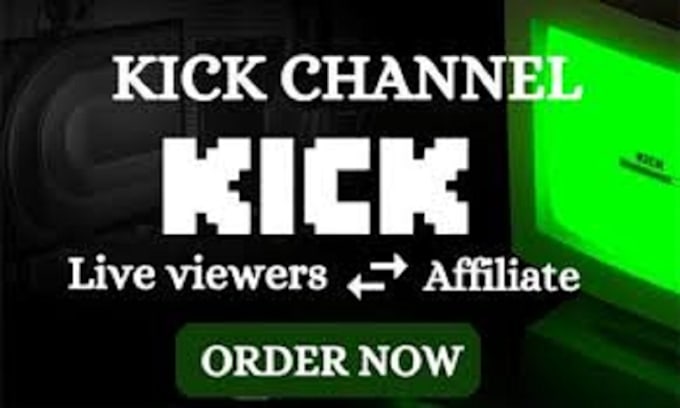 Gig Preview - Kick channel promotion to get follower, viewers and chatters