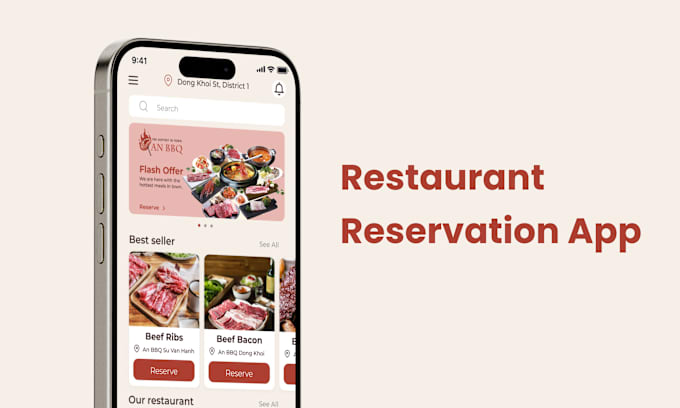 Gig Preview - Develop a restaurant reservation app, an online food ordering reservation system