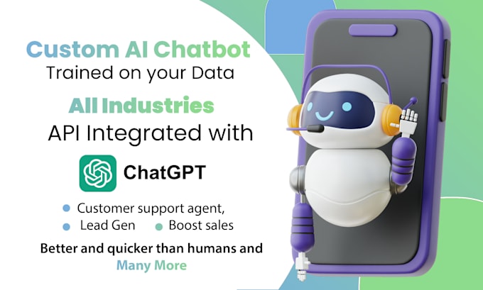 Gig Preview - Make ai chatbot with chatgpt integration with your data