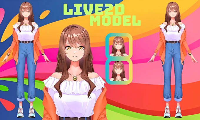 Gig Preview - Draw live2d vtuber model streaming anime avatar pngtuber prprlive for twitch