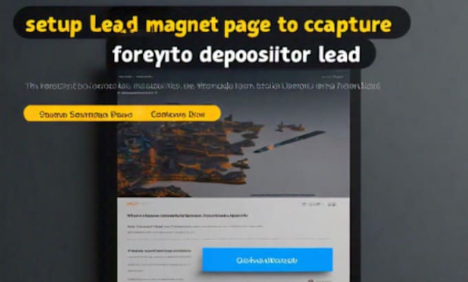 Gig Preview - Setup a converting lead magnet page to capture depositors lead