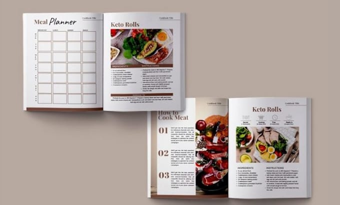 Gig Preview - Write cookbook recipe book, cookbook design, keto recipe, cookbook formatting