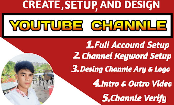 Gig Preview - Create, setup youtube channel with logo, banner, intro