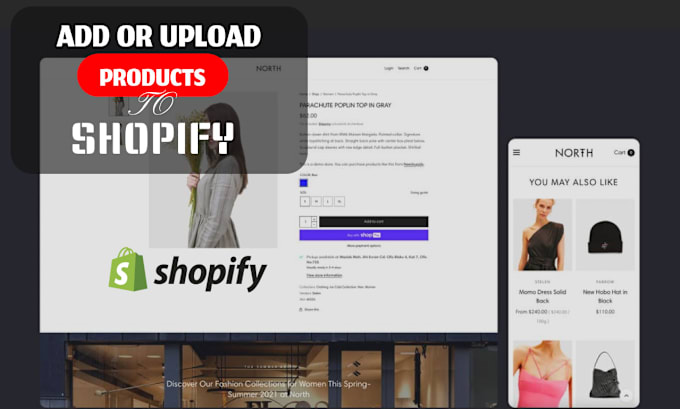 Gig Preview - Add or upload products to your shopify store