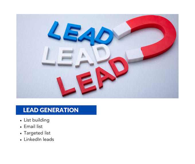 Gig Preview - Do b2b lead generation, prospect list, linkedin and email list