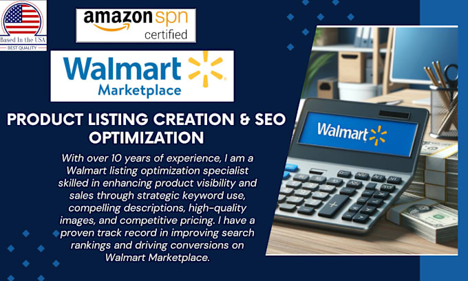 Gig Preview - Write, upload and optimize your walmart product listings