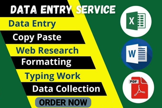 Gig Preview - Complete data entry, web research, copy paste, convert PDF