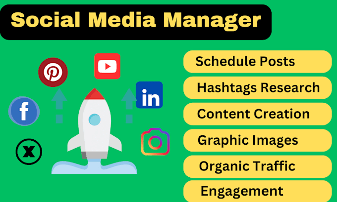 Gig Preview - Be your social media marketing manager content creator digital marketing