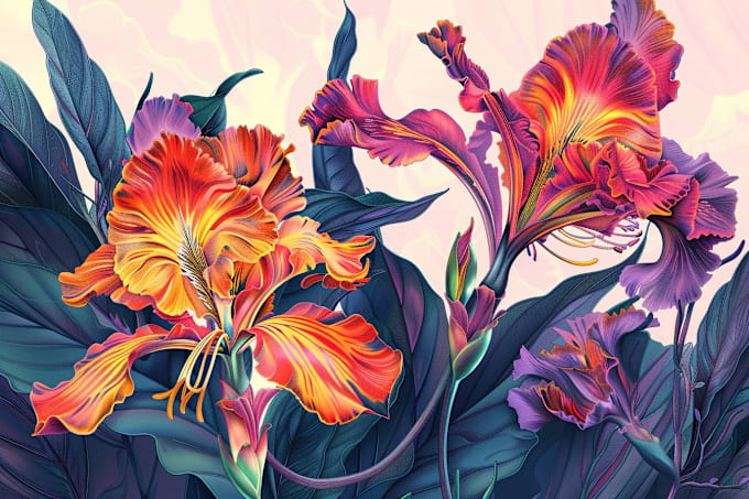 Gig Preview - Draw digital botanical illustrations of flowers and plants for you