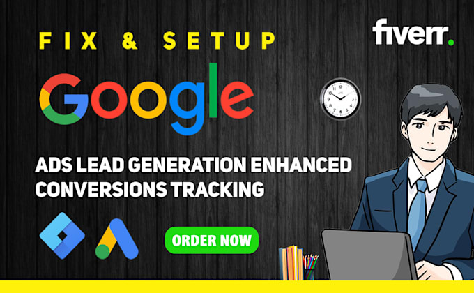 Gig Preview - Setup google ads lead generation enhanced conversion tracking with GTM