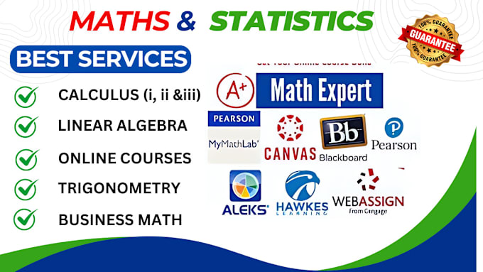 Gig Preview - Be your math, calculus,statistics, algbra and trigonometry tutor