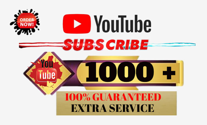 Gig Preview - Buy fast 1000 youtube organically subscribe for monetization