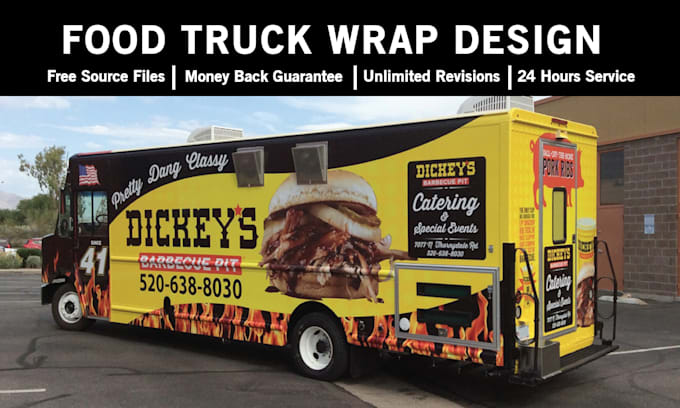 Gig Preview - Design food truck wrap, trailer wrap, any vehicle wrap