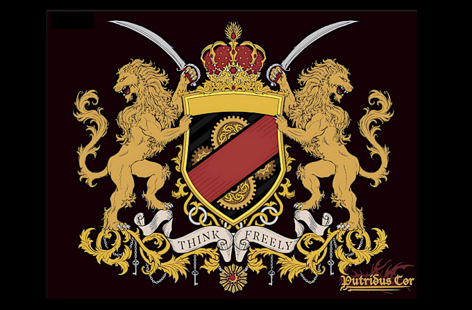 Gig Preview - Make an amazing heraldic family crest coat of arms logo design