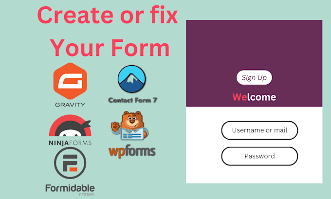 Gig Preview - Create or fix wordpress contact form 7, gravity, ninja, wpform