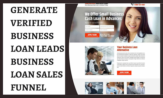 Gig Preview - Generate business loan leads debt consolidation leads business loan sales funnel