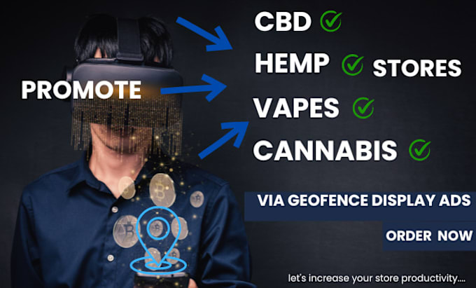 Gig Preview - Boost cbd cannabis business via geofencing display ads target consumer audience