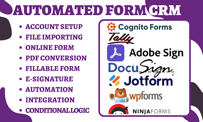 Gig Preview - Create wpform ninja forms survey adobe sign jotform docusign cognito form tally