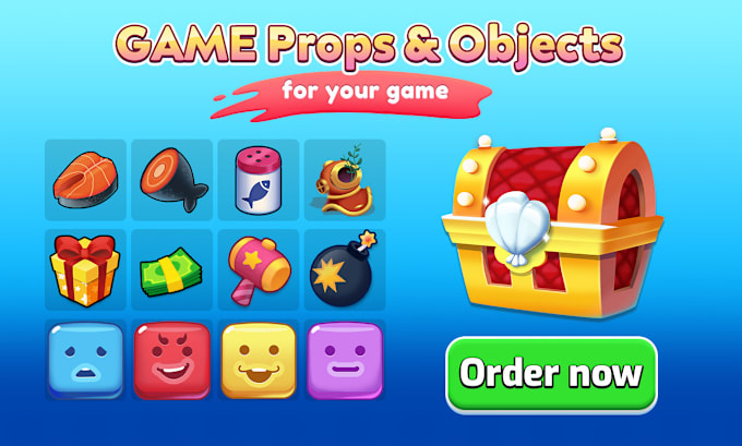 Gig Preview - Design game props, objects and UI for your game