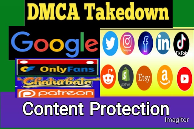 Gig Preview - Send dmca takedown notice to google, facebook, reddit, onlyfans, ali, ebay