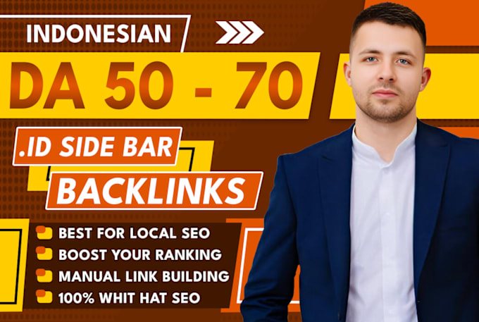 Gig Preview - Make high da 50 to 90 high DR id indonesian sidebar blogroll pro SEO backlinks