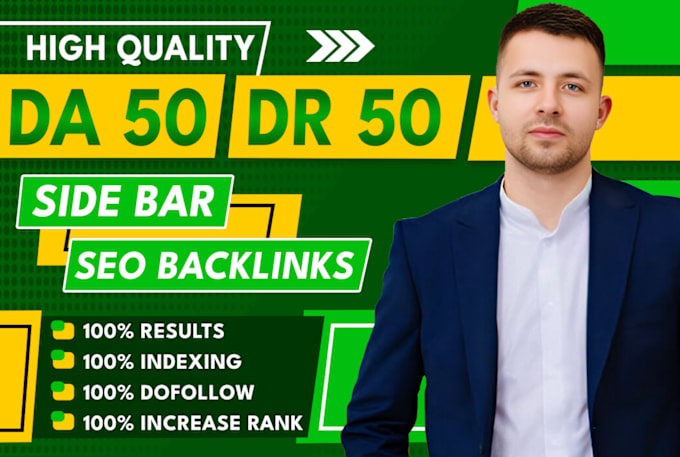 Gig Preview - Make da 50 DR 50 plus sidebar, footer, blogroll id thai dofollow SEO backlinks