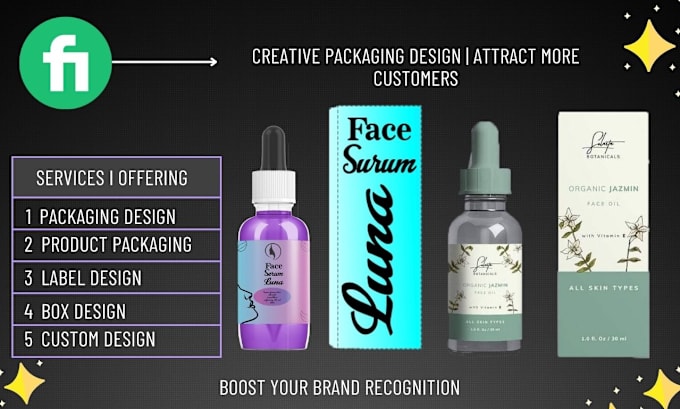 Gig Preview - Design professional packaging and  custom designs