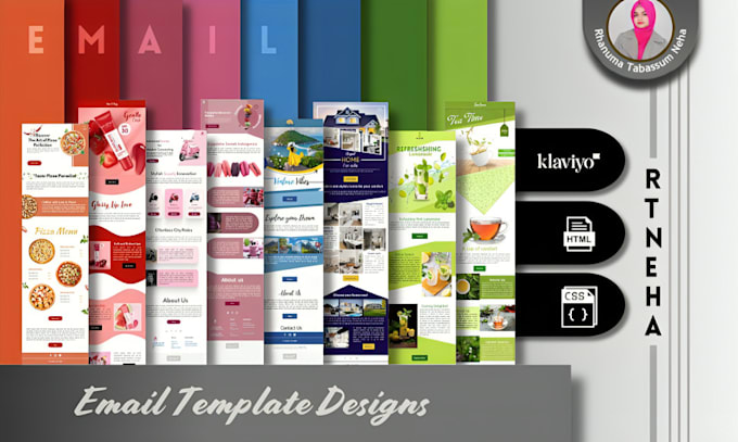 Gig Preview - Design custom responsive klaviyo HTML email templates newsletters and campaigns